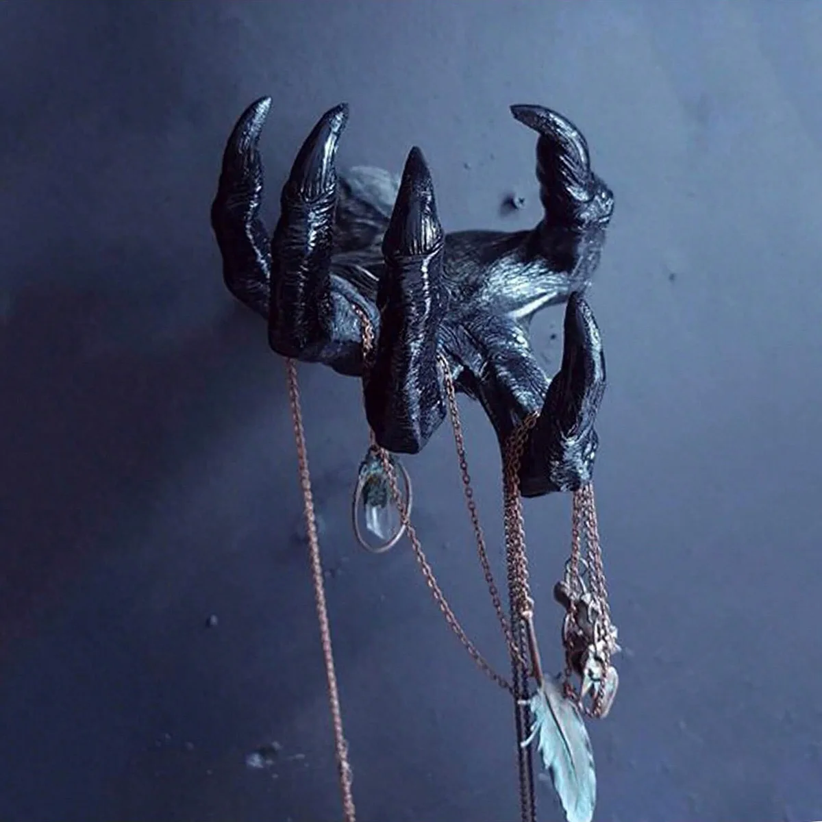 Resin Art Sculptures - Halloween Gothic Witch Hand Statue Home