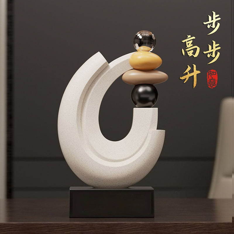 Resin Art For Wedding Gift - Home Decor Lucky Stone Statue Desktop
