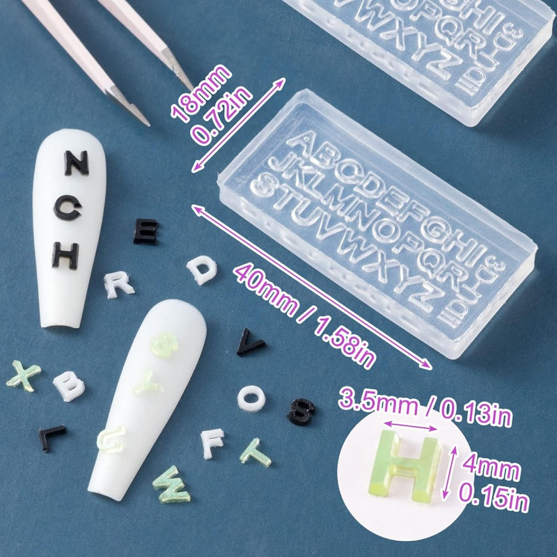 Resin Art Zone - 2/4 Sets Transparent Mini A-Z 26