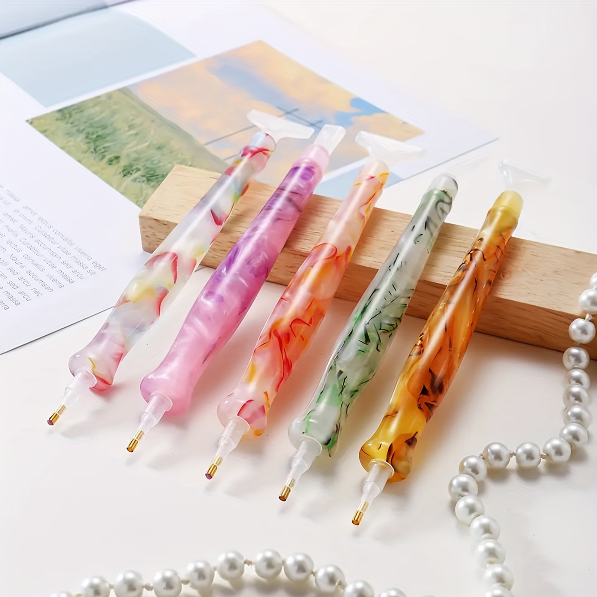 1pc Random Color Resin Retro D - đánh giá và giá Resin Art Pen