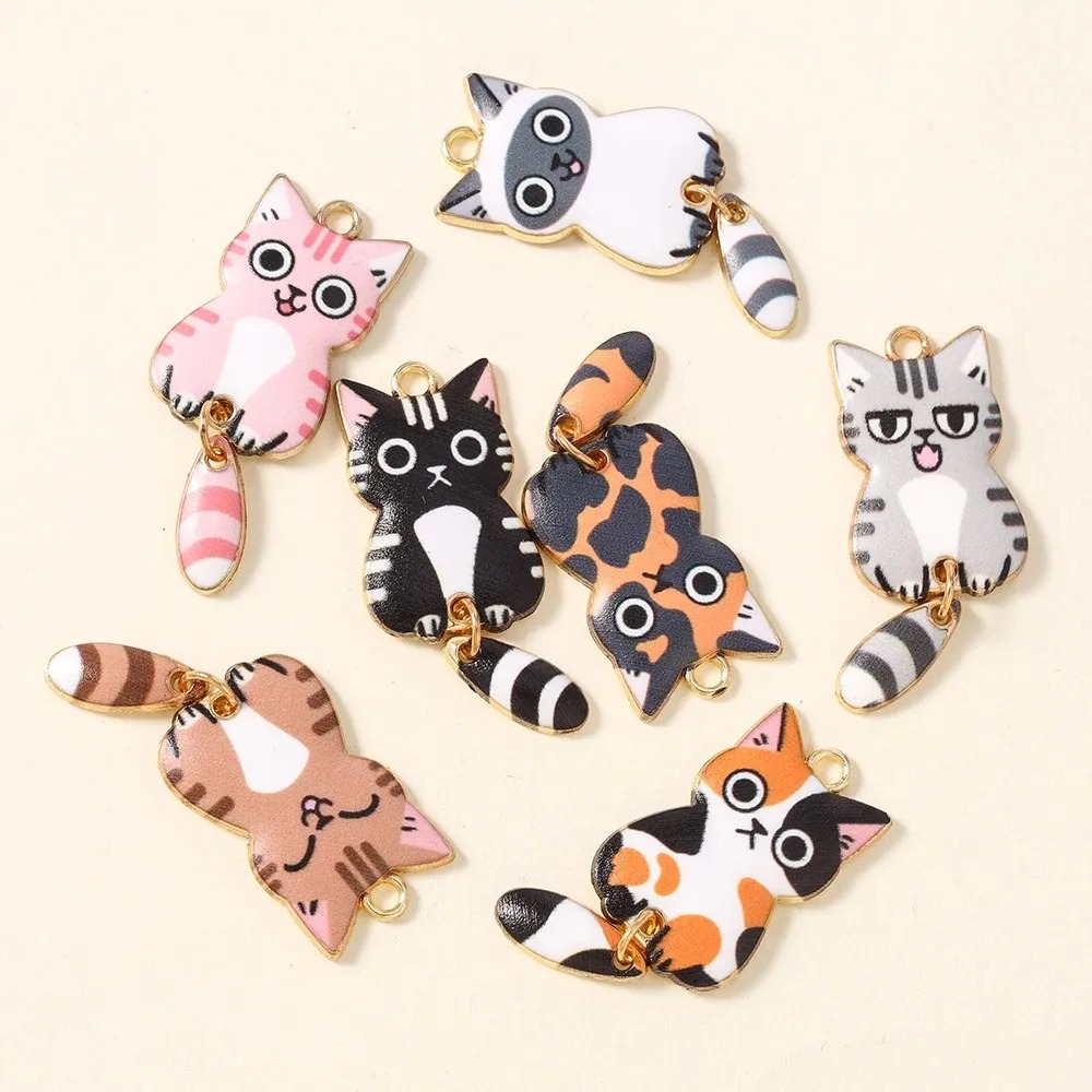 10Pcs 16×39mm Cute Cartoon Cat - đánh giá và giá Resin Art Supplies Near Me