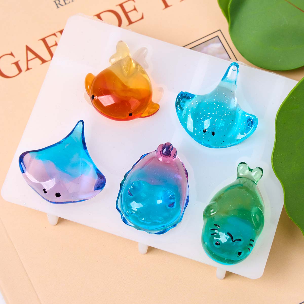 3D Healing Kawaii Manta Ray Wh - đánh giá và giá Resin Art Epoxy