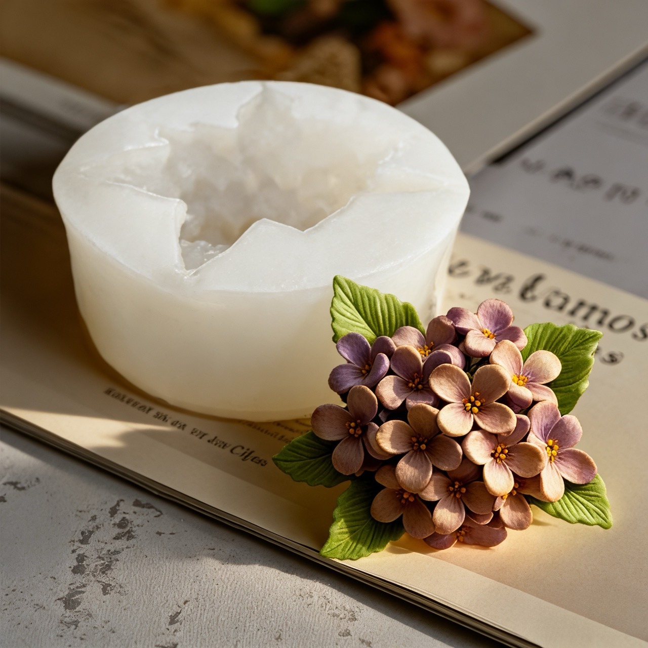 2-Piece 3D Rose and Lilac Sili - đánh giá và giá Resin Art For Wedding Gift