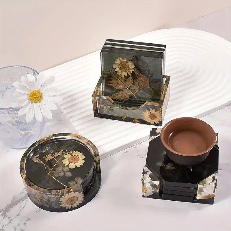 Coaster Resin Molds Set Includ - đánh giá và giá Resin Art Pen
